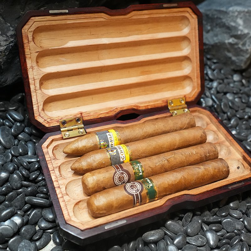 SikarInfuse Rock - cigar Travel Case | Luxury Hardwood Case Lined with Spanish Cedar 3 ztzt 10