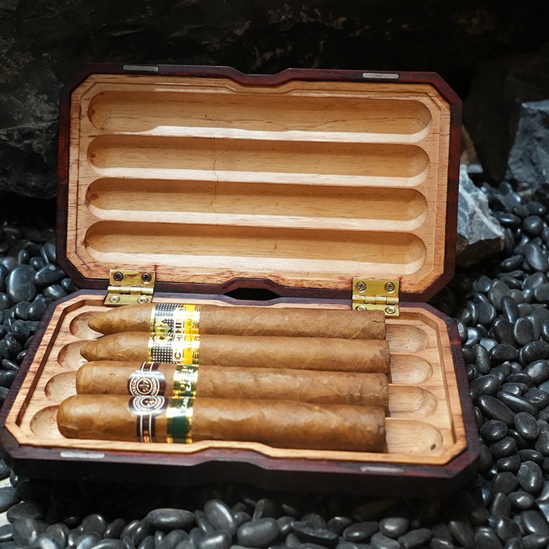 SikarInfuse Rock - cigar Travel Case | Luxury Hardwood Case Lined with Spanish Cedar 2 ztzt 9