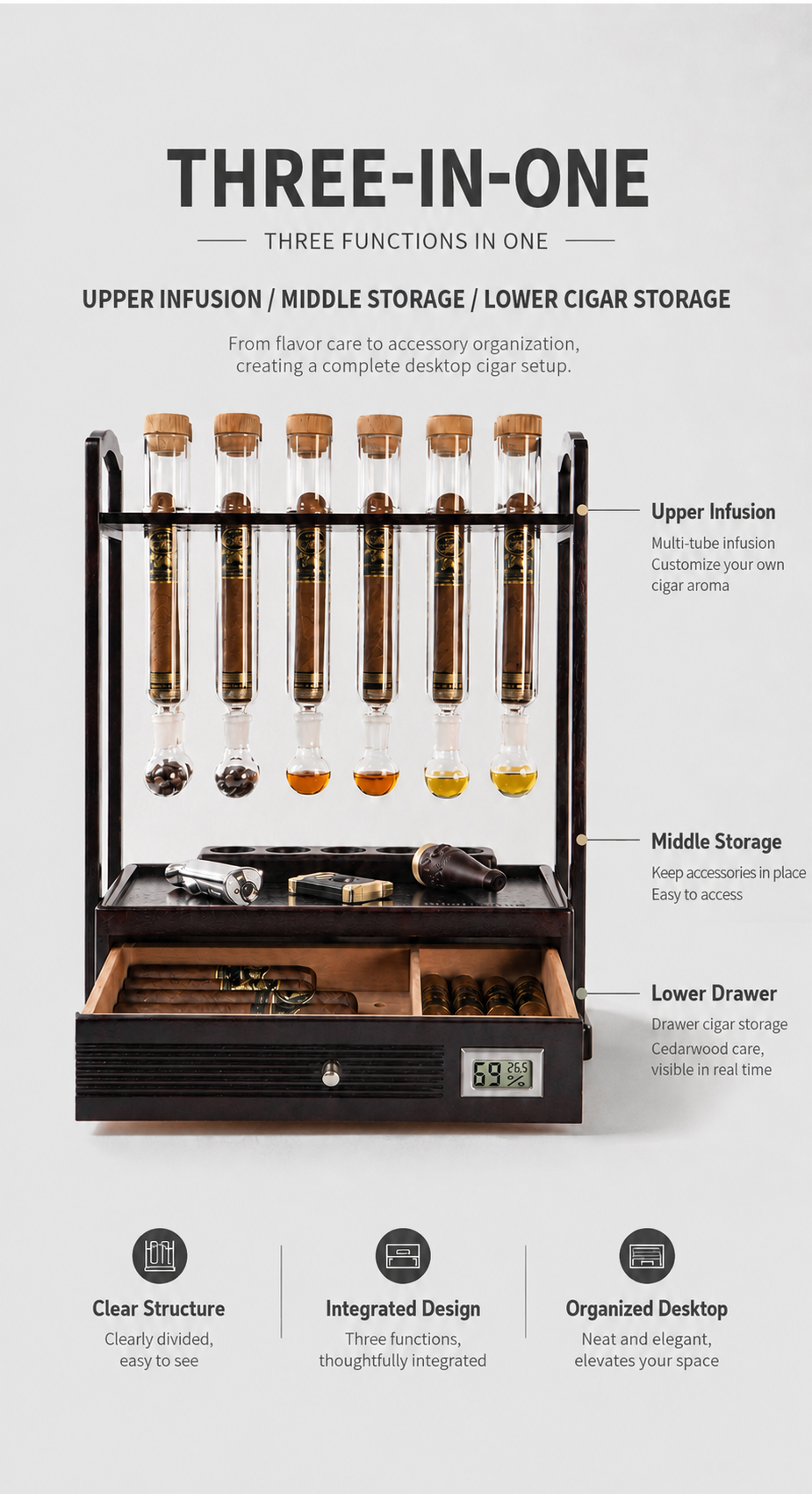 Exquisite Rosewood Cigar Humidor | A Legacy of Fine Wood, Crafted for the Ultimate Cigar Experience 2 2