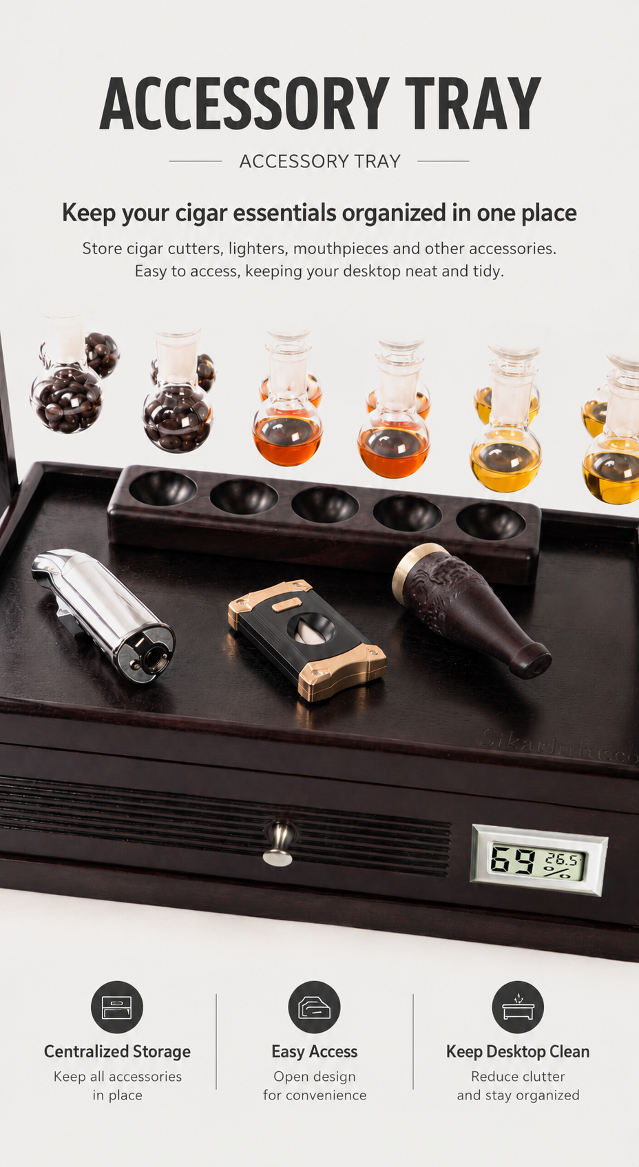 Exquisite Rosewood Cigar Humidor | A Legacy of Fine Wood, Crafted for the Ultimate Cigar Experience 5 5