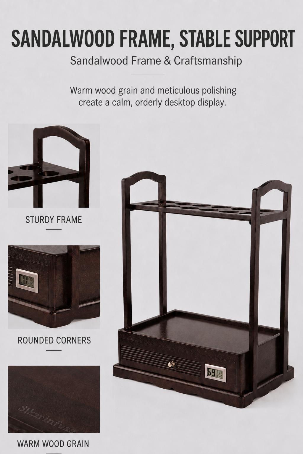 Exquisite Rosewood Cigar Humidor | A Legacy of Fine Wood, Crafted for the Ultimate Cigar Experience 7 7
